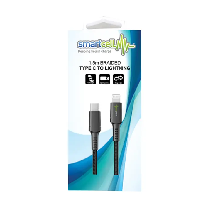 Smartcell Braided Type-C to Lighting Cable | 1.5m_1864