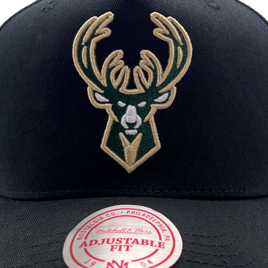 Mitchell & Ness Milwaukee Bucks MVP Team Colour Logo Black OSFM_20089