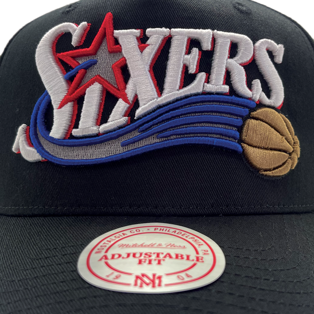 Mitchell & Ness - Mitchell & Ness Philadelphia 76ers NBA Team Colour Wordmark MVP Black OSFM MNP72116