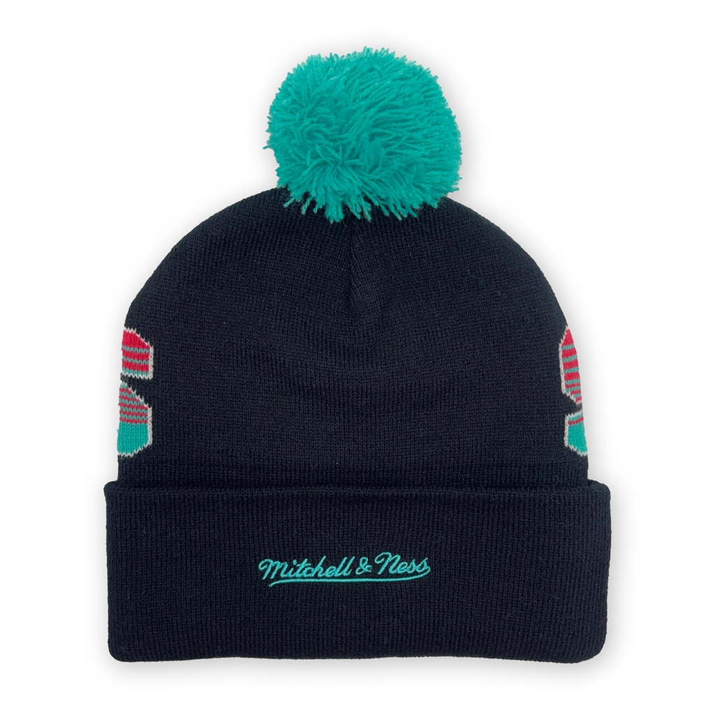 Mitchell & Ness - Mitchell & Ness San Antonio Spurs NBA Script Burst Knit Black OSFM MNSS23070