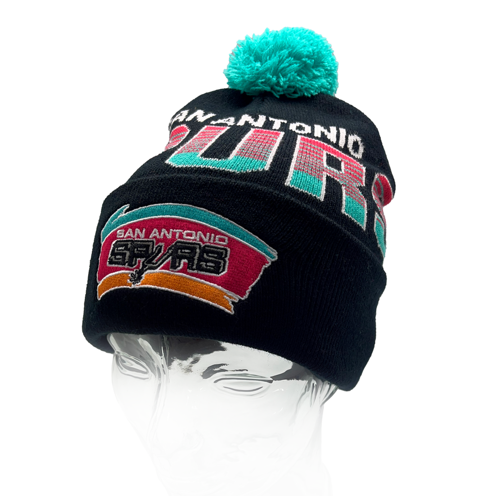 Mitchell & Ness - Mitchell & Ness San Antonio Spurs NBA Script Burst Knit Black OSFM MNSS23070