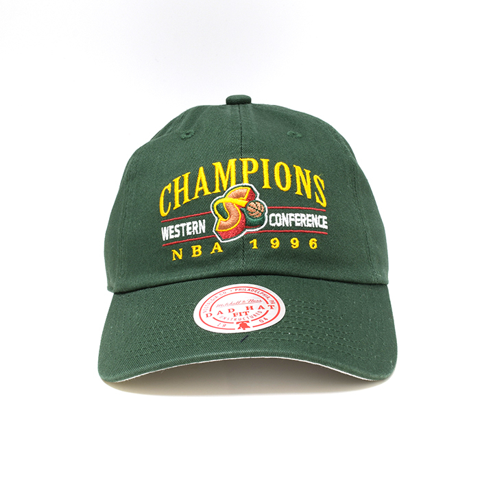 Mitchell & Ness Seattle Supersonics NBA 1996 Champions Dad Hat Faded Green OSFM MNSO0852_20194