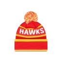 New Era - New Era Atlanta Hawks Knit Medium Beanie Spellout Waffle Team Colours OSFM