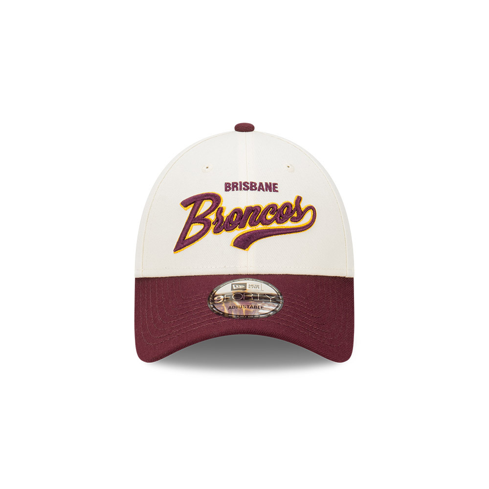 New Era - New Era Brisbane Broncos 9Forty Two Tone Script Beige OSFM