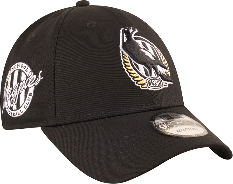 New Era Collingwood Magpies 9Forty Badged Black OSFM_21289
