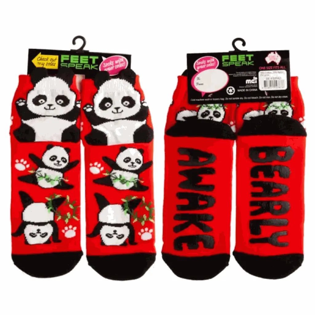 Feet Speak Festive Panda Socks_2137