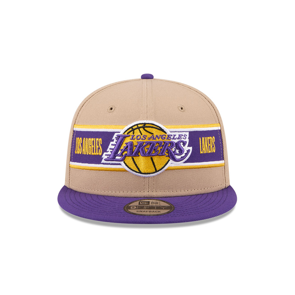 New Era Los Angeles Lakers 9Fifty Draft 2024 Camel Khaki OSFM_21789
