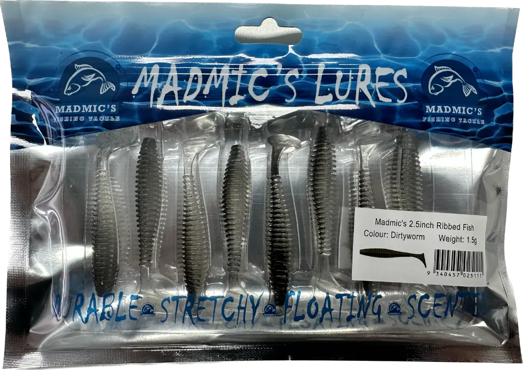 Madmic's - Madmic's 2.5in Ribbedfish | Dirtyworm | 8 Pack