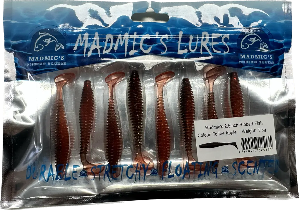 Madmic's 2.5in Ribbedfish | Toffee Apple | 8 Pack_2253