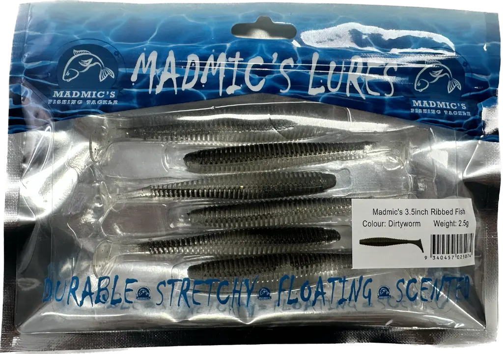Madmic's 3.5in Ribbedfish | Dirtyworm | 6 Pack_2259