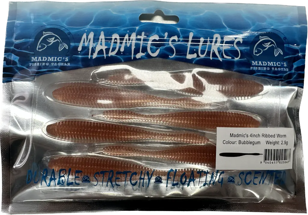 Madmic's 4in Ribbedworm | Bubblegum | 6 Pack_2262