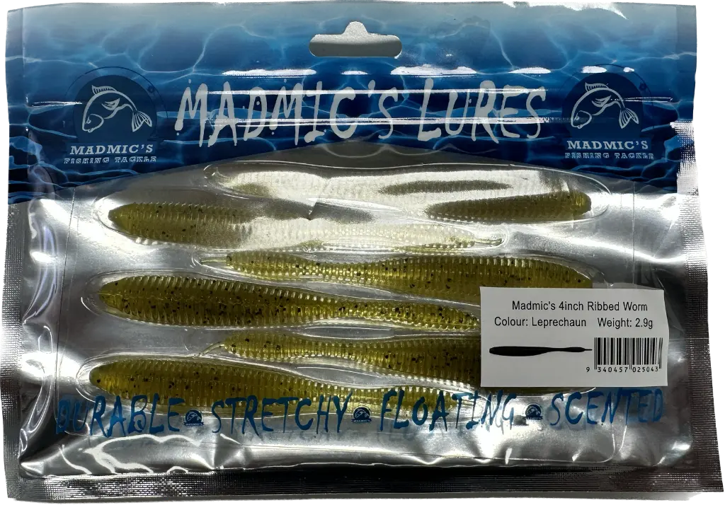 Madmic's 4in Ribbedworm | Leprechaun | 6 Pack_2264