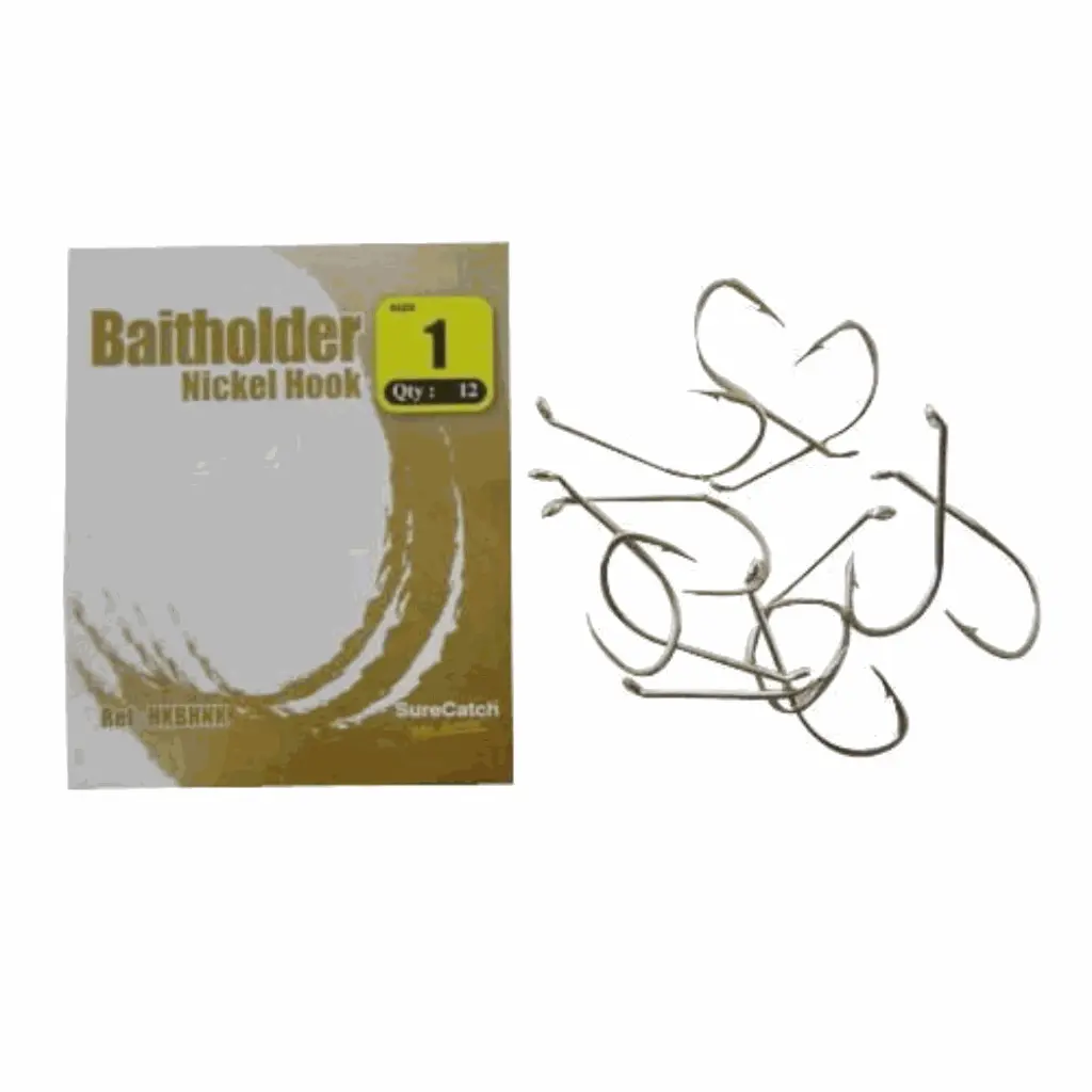 SureCatch - SureCatch Baitholder Nickel Hooks | Size 2 | 12 Pack