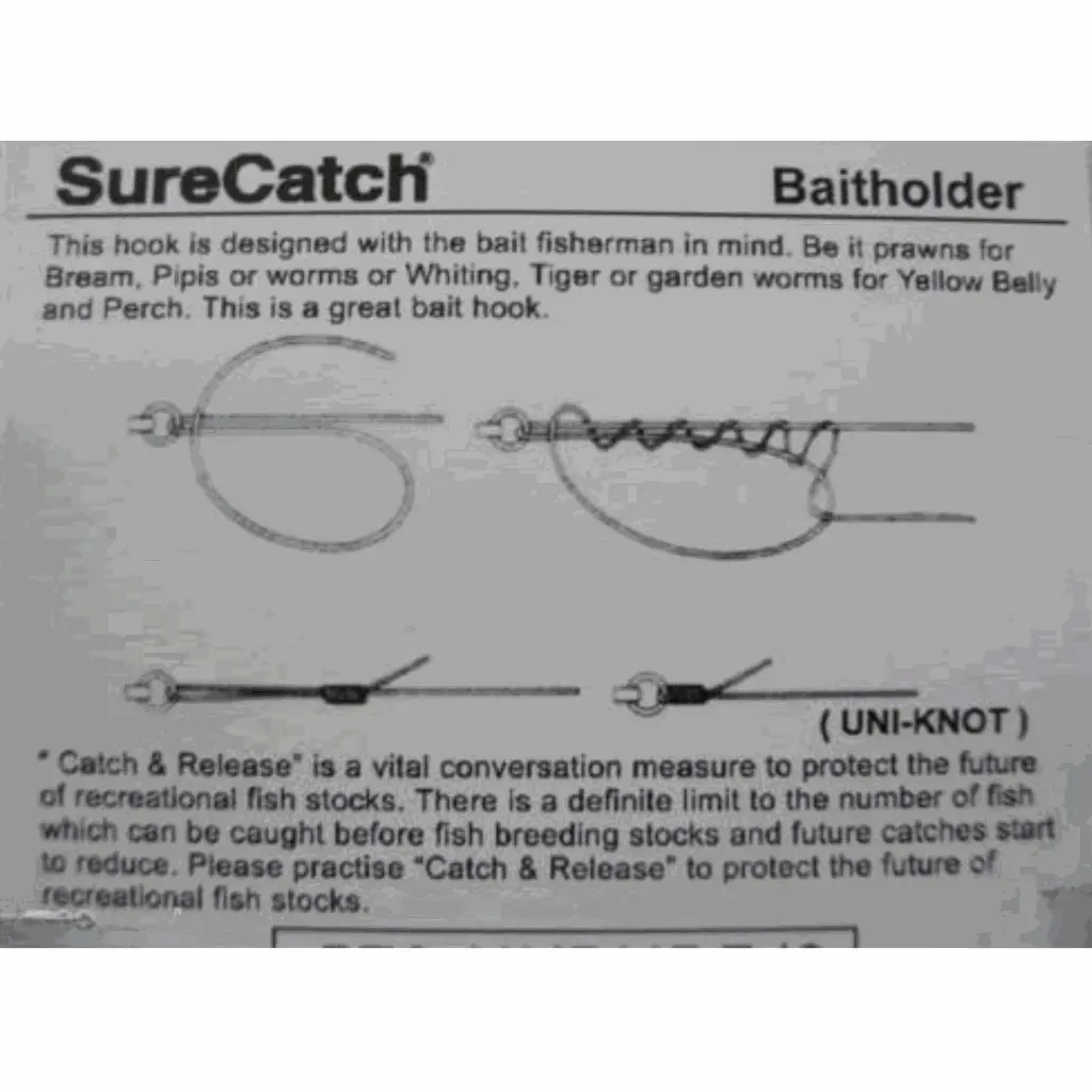 SureCatch - SureCatch Baitholder Nickel Hooks | Size 2/0 | 8 Pack