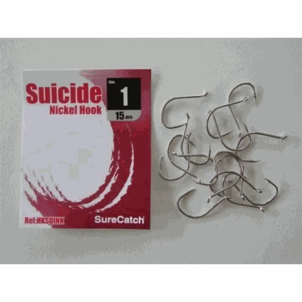 SureCatch - SureCatch Suicide Nickel Hooks | Size 4 | 15 Pack