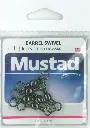 Mustad - Mustad Barrel Swivel Black | Size 1 | 121lb-55kg | 6 Pack