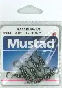 Mustad - Mustad Barrel Swivel Black | Size 1/0 | 141lb-64kg | 6 Pack