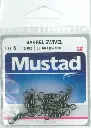 Mustad Barrel Swivel Black | Size 6 | 66lb-30kg | 10 Pack_2443