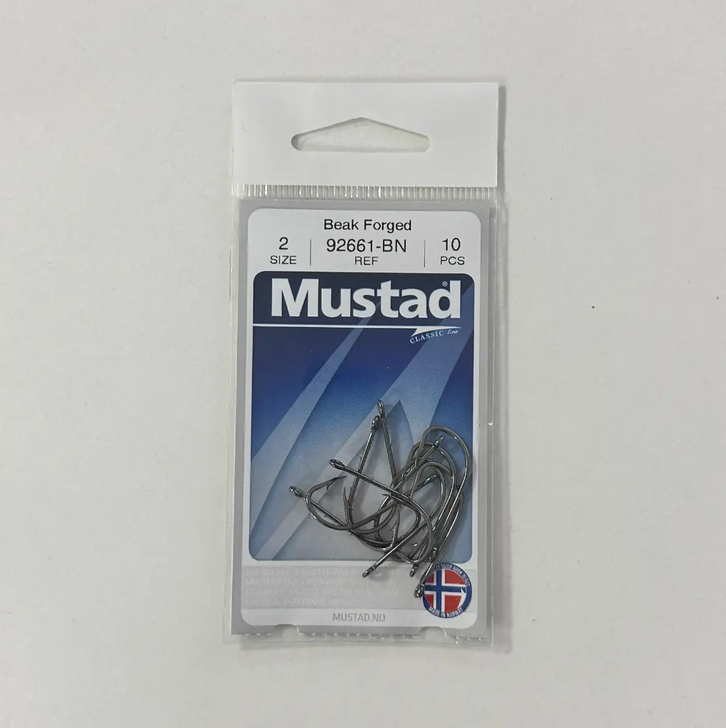 Mustad Beak Baitholder Hook Black | Size 2 | 10 Pack_2481