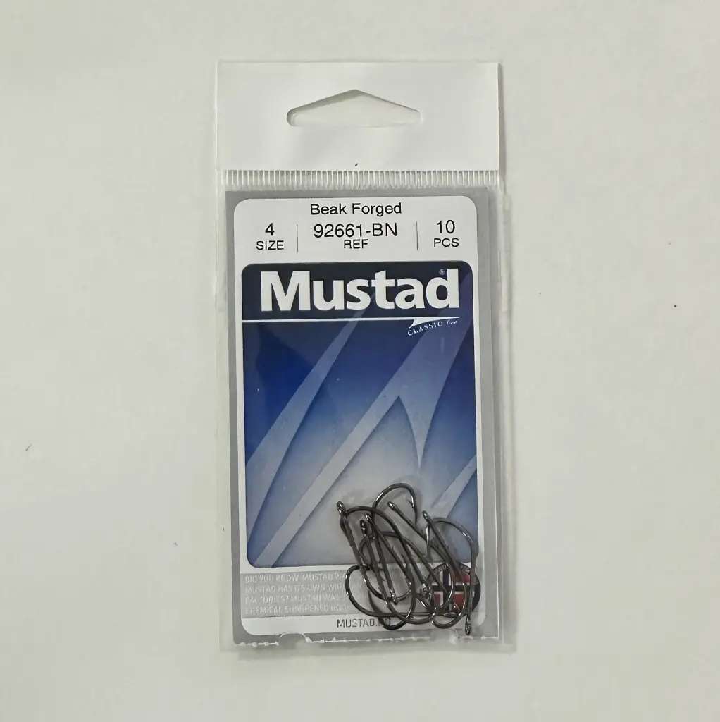 Mustad - Mustad Beak Baitholder Hook Black | Size 4 | 10 Pack
