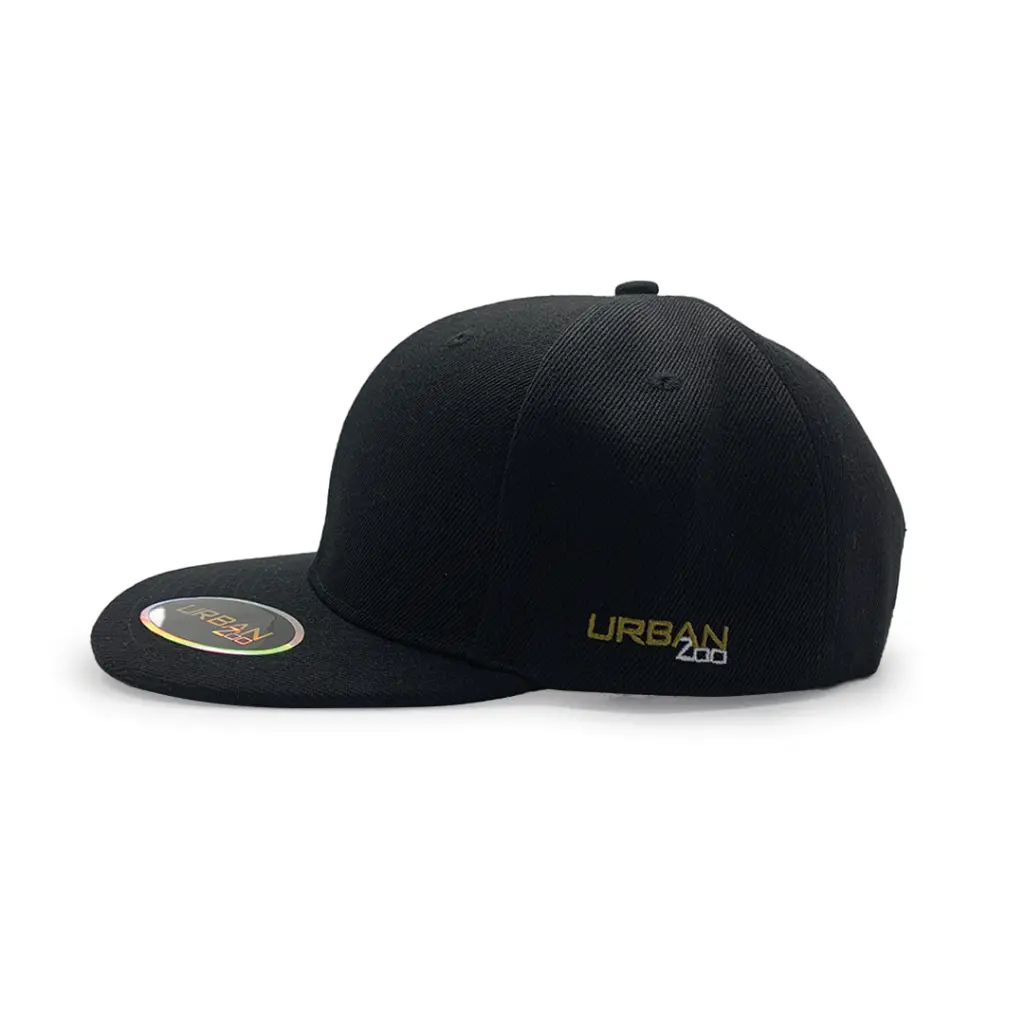 Urban Zoo Bed-Stuy 107 Flat Peak Snap Back Black OSFA_2513