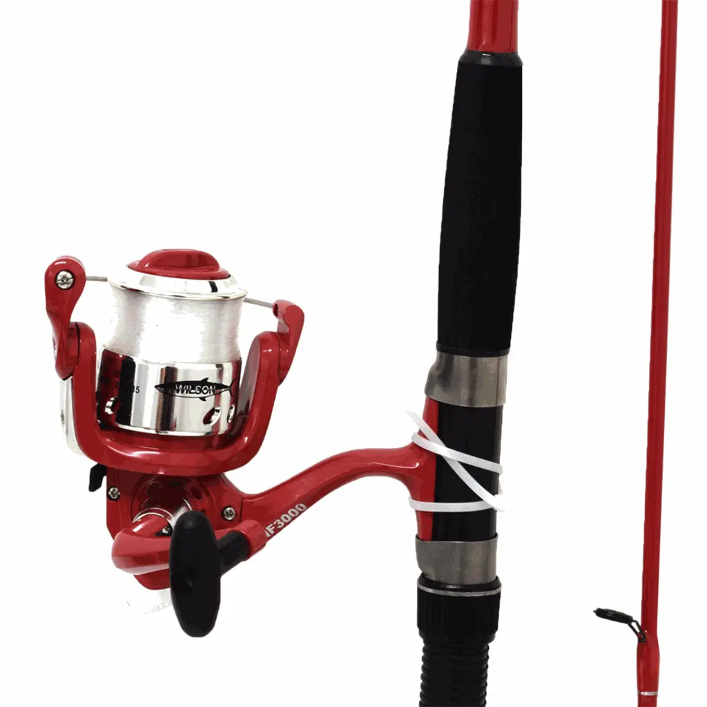 Wilson - Wilson Hassle Free Combo Fishing Rod | 6'6" | 662/HF3000 | Red