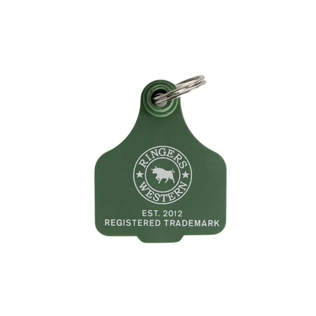 Ringers Western Cattle Tag Keyring Cactus Green_3973