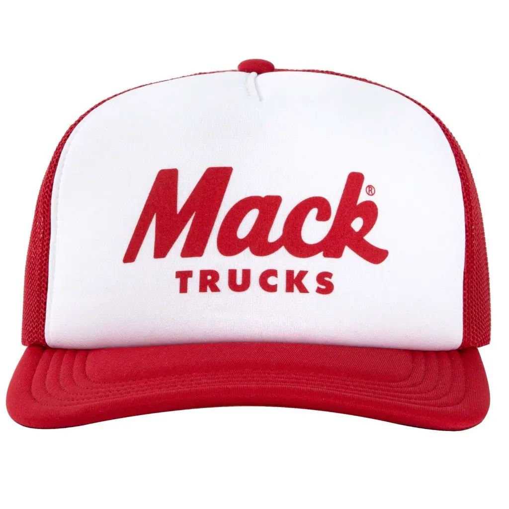 American Needle - American Needle Mack Trucks Big Red Roscoe Foamy Trucker White / Red OSFA AMAC761-WRED-OSFA