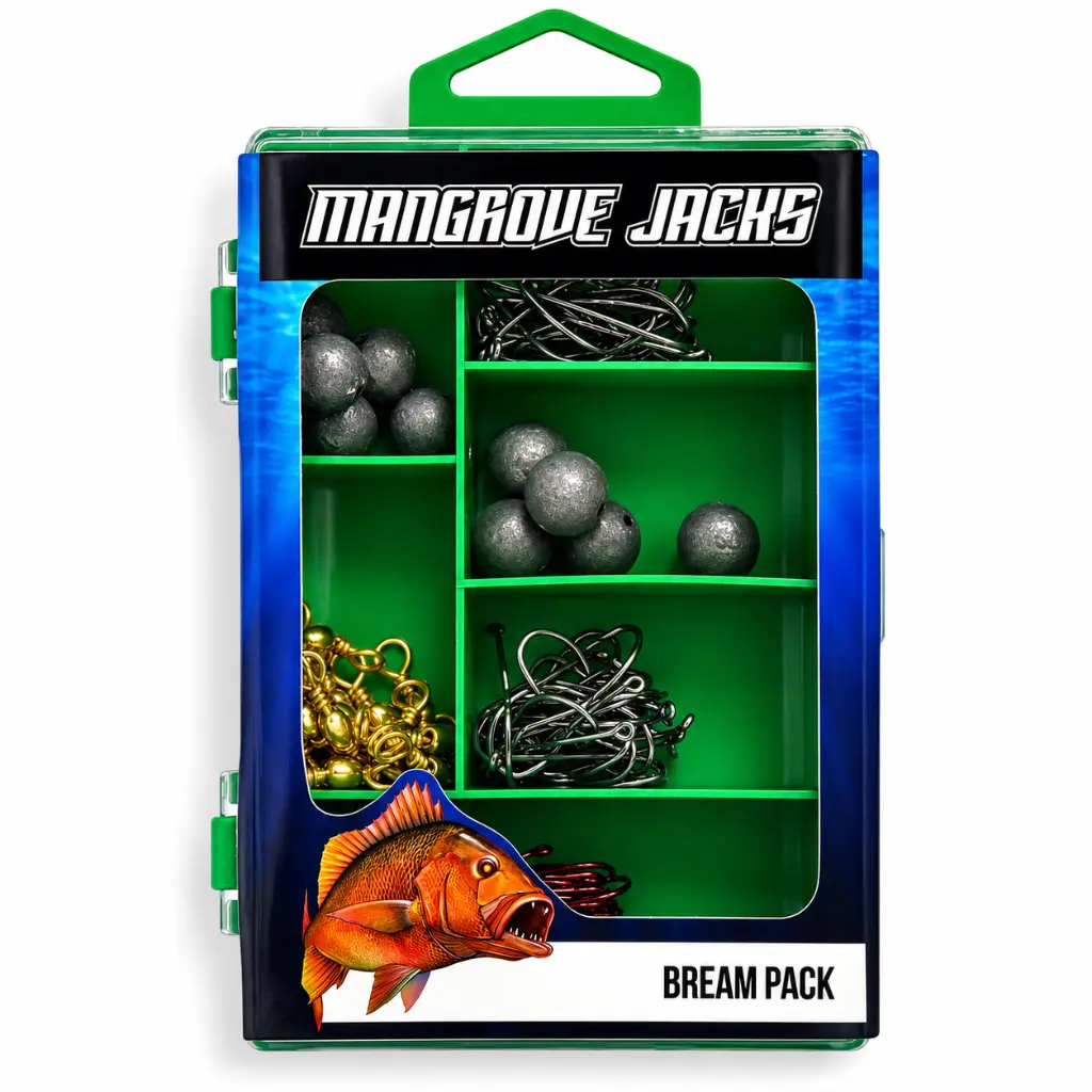 Mangrove Jacks - Mangrove Jacks Bream Fishing Pack | Hooks, Swivels, Sinkers in Compact Tackle Box