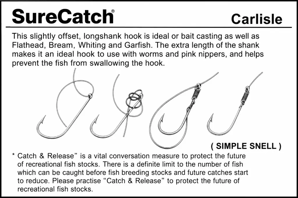 SureCatch - SureCatch Carlisle Long Shank Bronze Hooks | Size 10 | 15 Pack