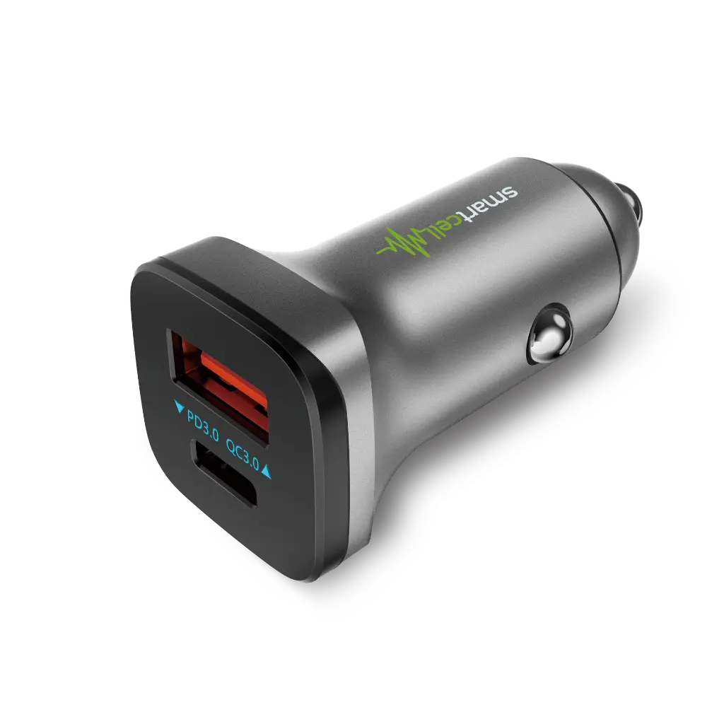 Smartcell - Smartcell 20W PD USB-C/USB-A Dual Car Charger