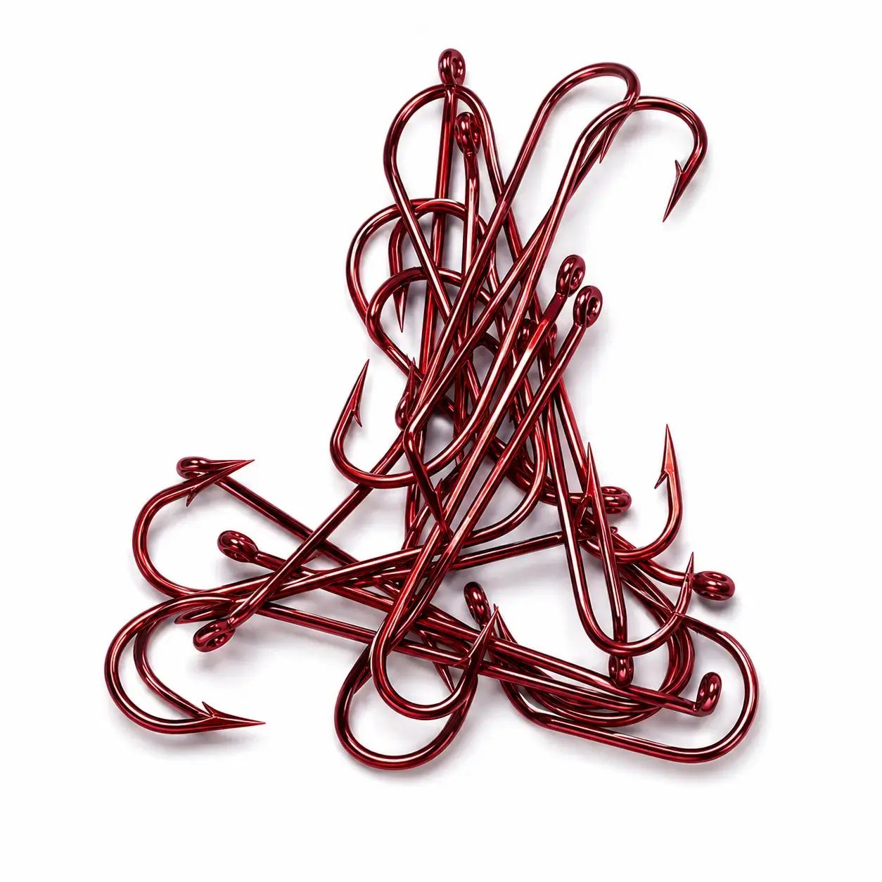 Mangrove Jacks - Mangrove Jacks Long Shank Hook Red | Size 1 | 15 Pack