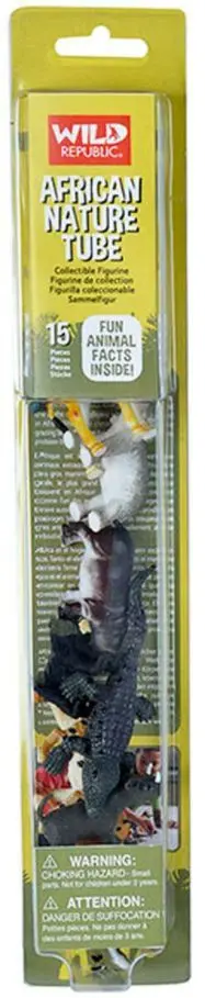 Wild Republic | Nature Tubes | African Animal Figurines | 15-Piece Set for Kids_4215