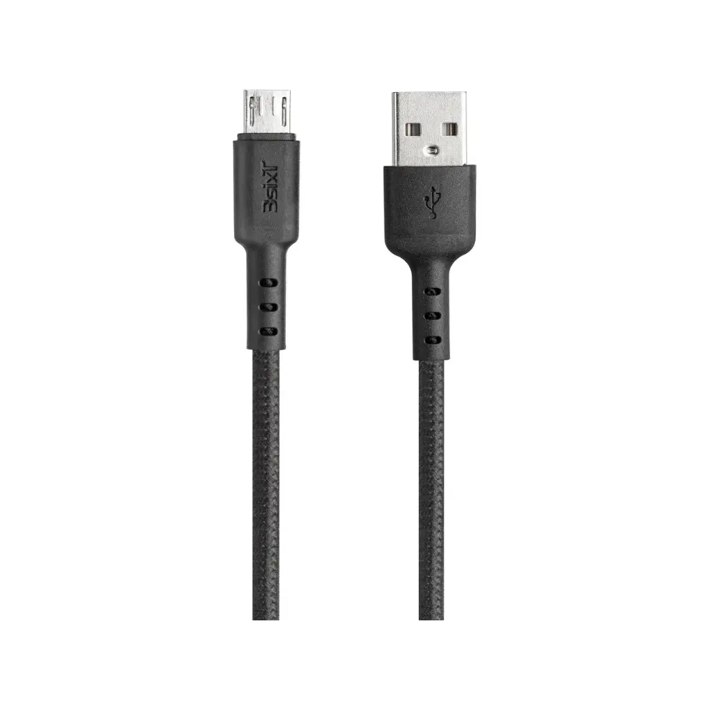 3SIXT - 3SIXT Tough USB-A to Micro USB Cable | Black | 1.2m