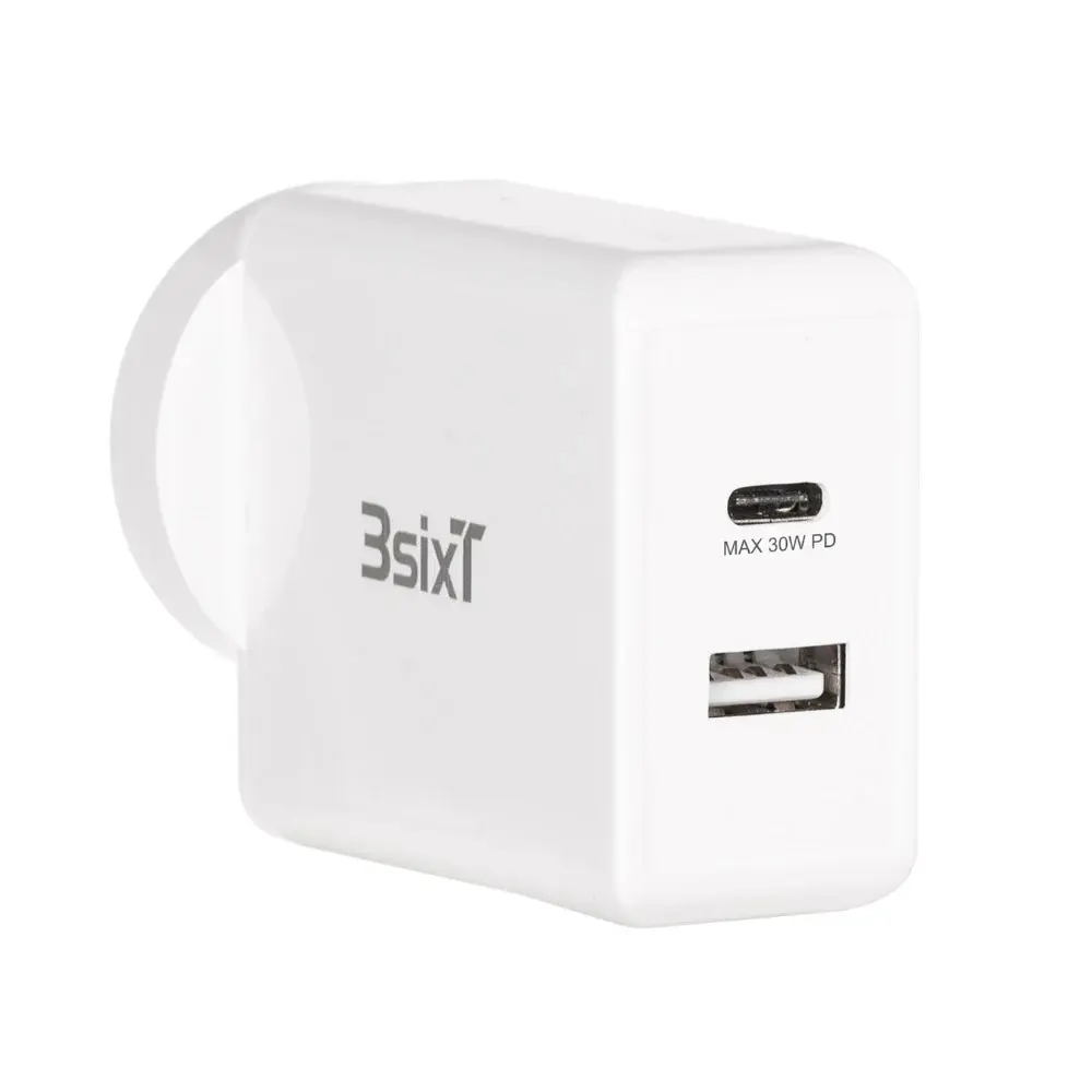3SIXT - 3SIXT Wall Charger USB-C PD | White | 30 W 2.4A