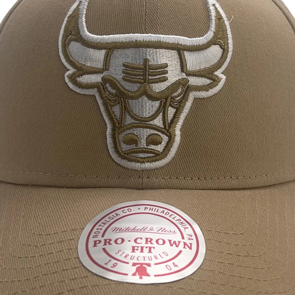 Mitchell & Ness Chicago Bulls Pro Crown Seasonal Spring Khaki OSFM_4859