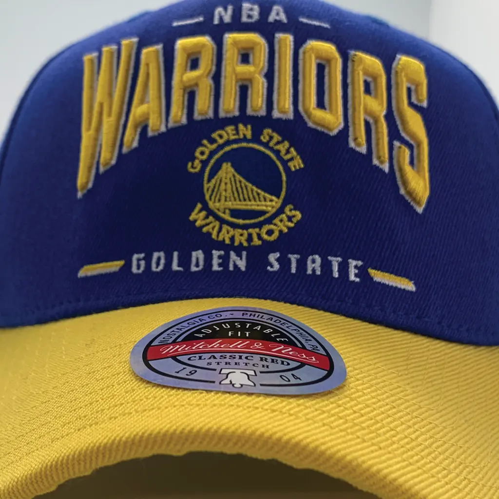 Mitchell & Ness - Mitchell & Ness Classic Red Golden State Warriors Headline Arch NBA Blue/Yellow OSFM MNGW22351