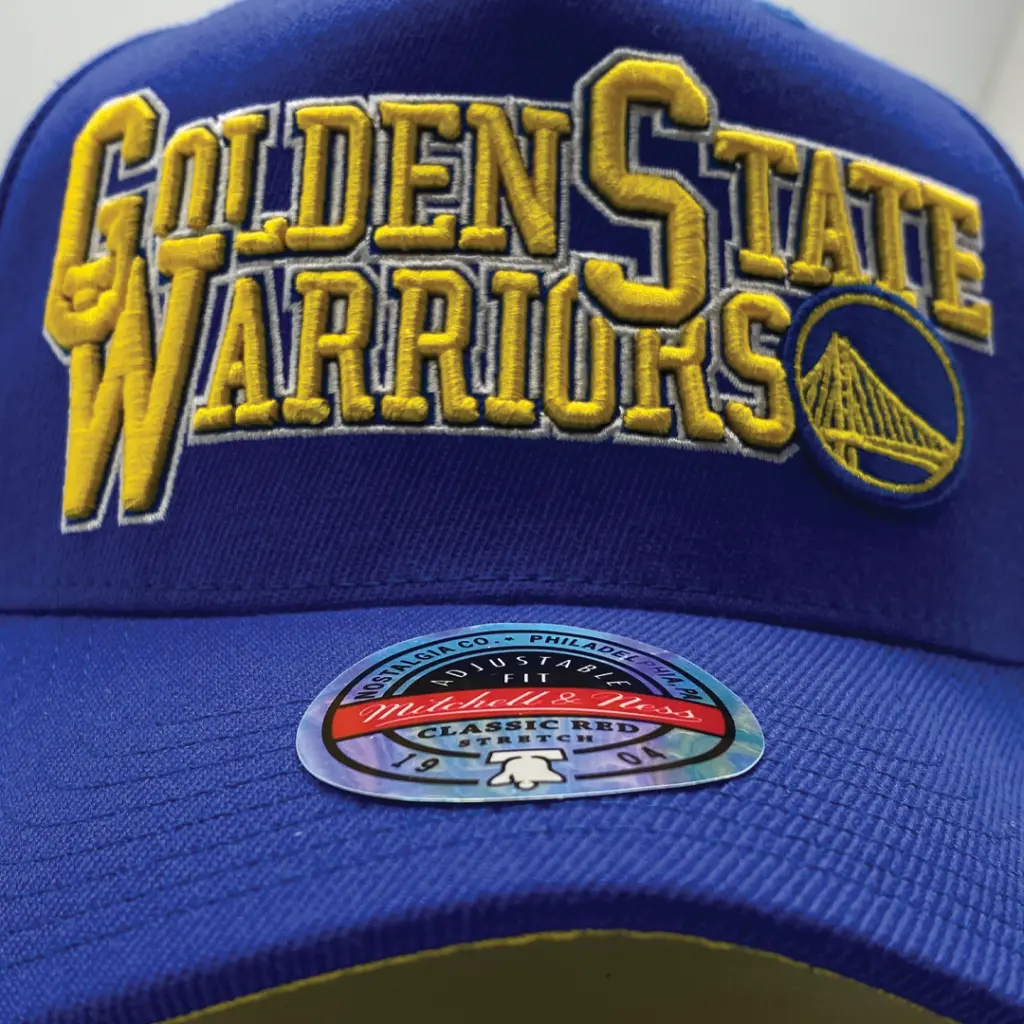 Mitchell & Ness - Mitchell & Ness Classic Red Golden State Warriors NBA Interlocked Blue OSFM MNGW23022