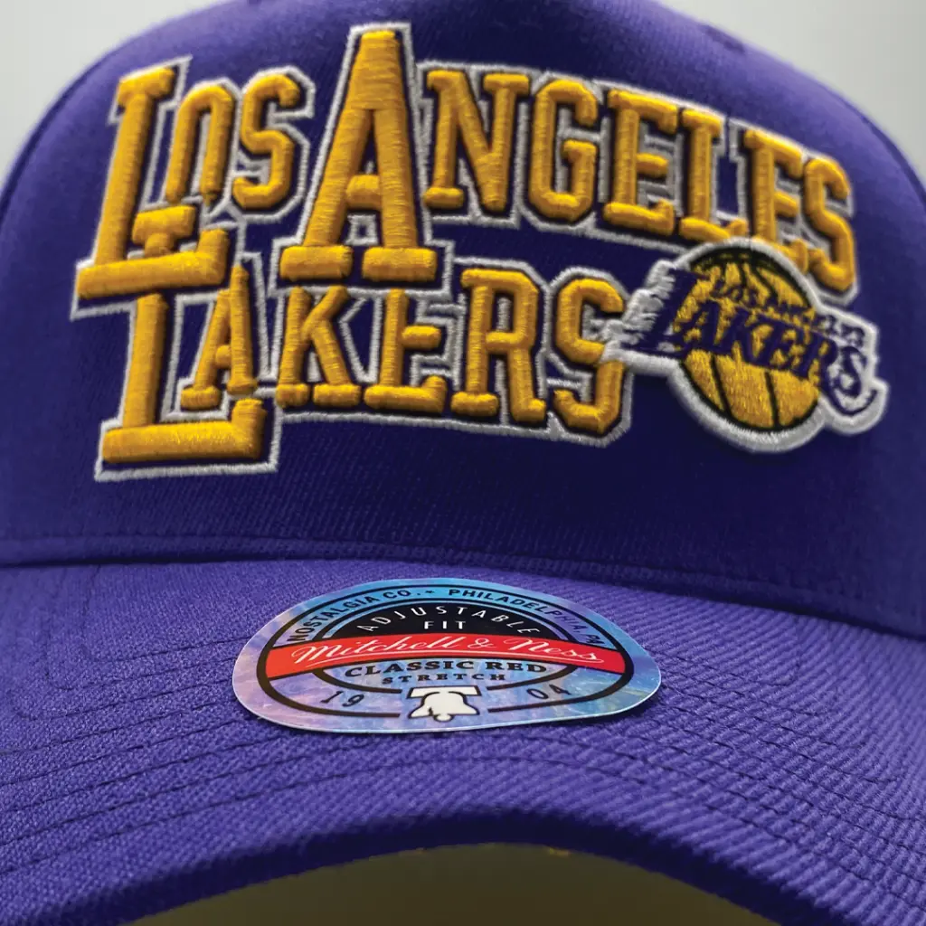 Mitchell & Ness - Mitchell & Ness Classic Red Los Angeles Lakers NBA Interlocked Purple OSFM MNLL23022