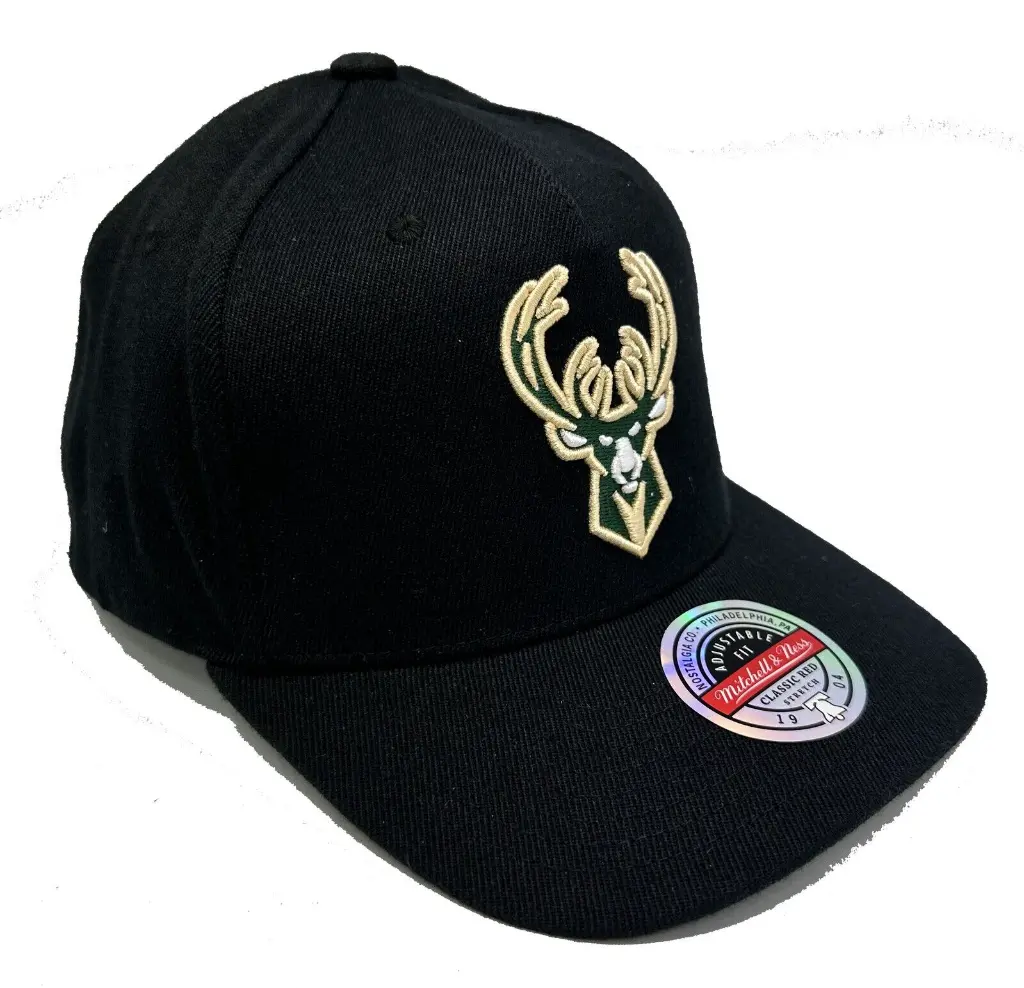 Mitchell & Ness - Mitchell & Ness Classic Red Milwaukee Bucks NBA Black + Team Colour Black OSFM MNMB20104
