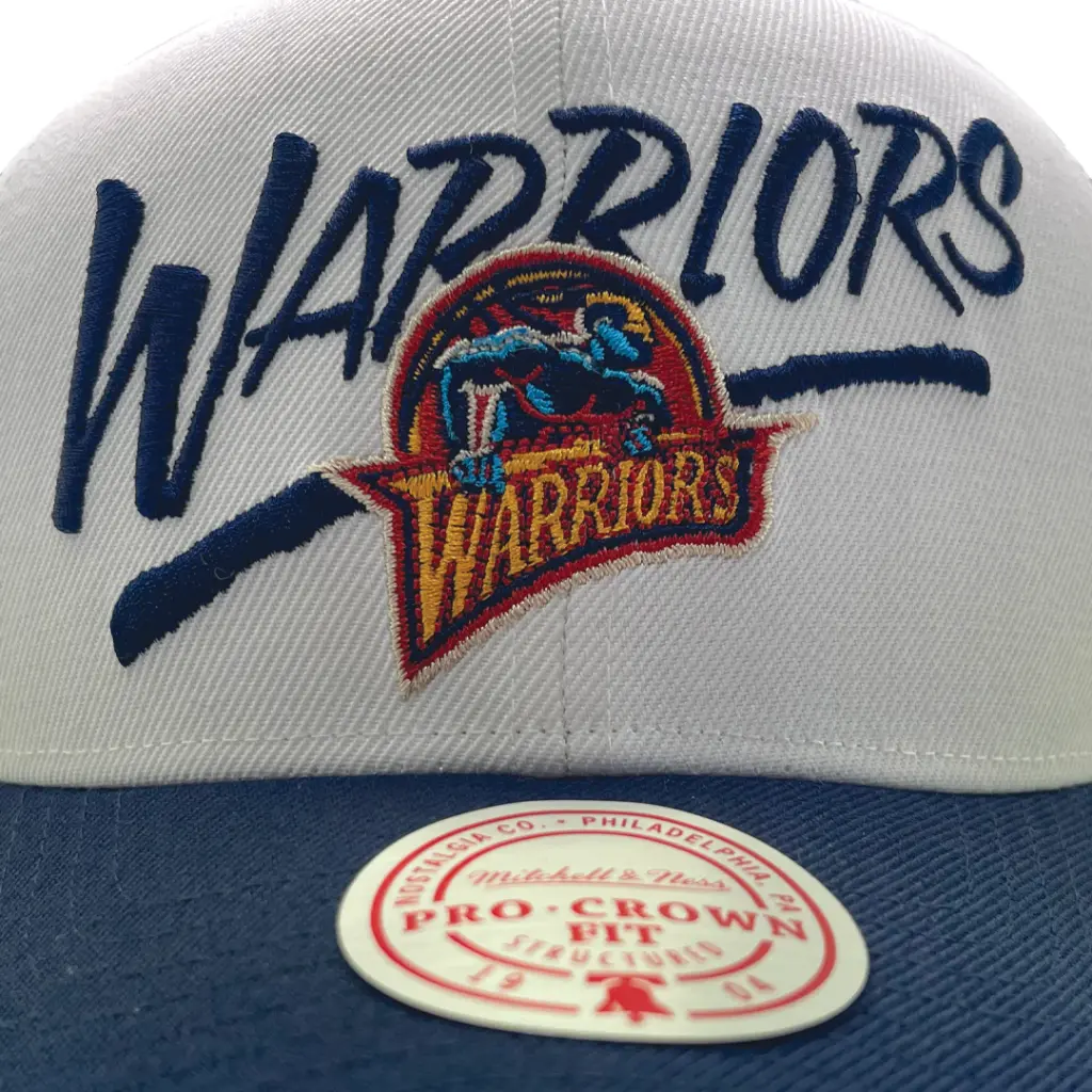 Mitchell & Ness - Mitchell & Ness Golden State Warriors NBA Classic Red Blaze Script White/Black OSFM MNGW2099
