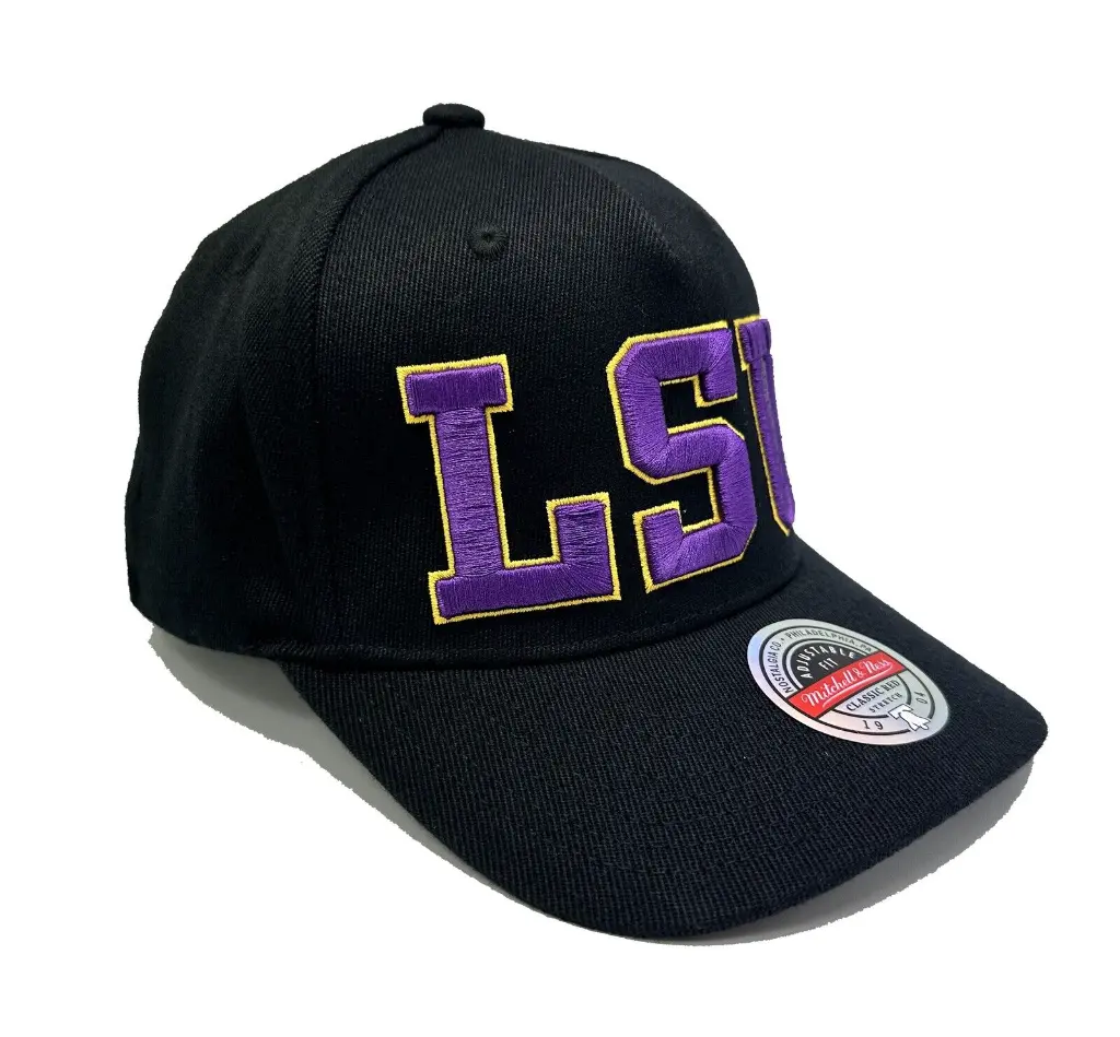 Mitchell & Ness - Mitchell & Ness LSU Tigers NCAA Initial Black OSFM MNLU21149