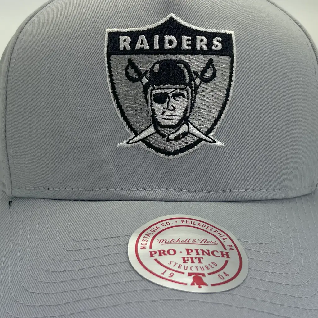 Mitchell & Ness Las Vegas Raiders Pro Crown Pinch Core Grey OSFM_5509