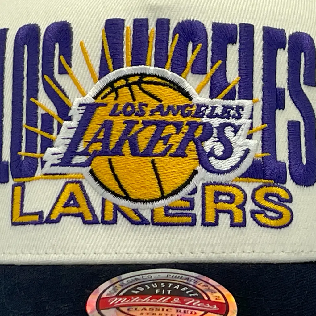 Mitchell & Ness Los Angeles Lakers MVP Post Up Vintage White OSFM_5558