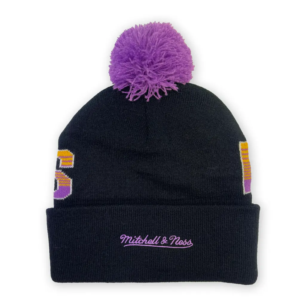 Mitchell & Ness - Mitchell & Ness Los Angeles Lakers NBA Script Burst Knit Black OSFM MNLL23069
