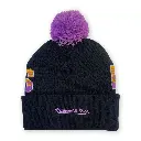 Mitchell & Ness - Mitchell & Ness Los Angeles Lakers NBA Script Burst Knit Black OSFM MNLL23069