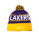 Mitchell & Ness - Mitchell & Ness Los Angeles Lakers NBA Team Pom Beanie Purple OSFM MNLL20245