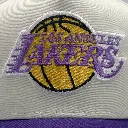Mitchell & Ness Los Angeles Lakers Pro Crown Pinch Team Colour White Cream/Purple OSFM_5645