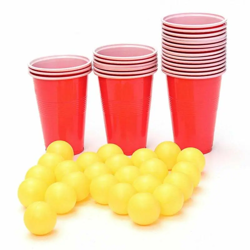 What You Need - Beer Pong Set (24 Cups & Balls)