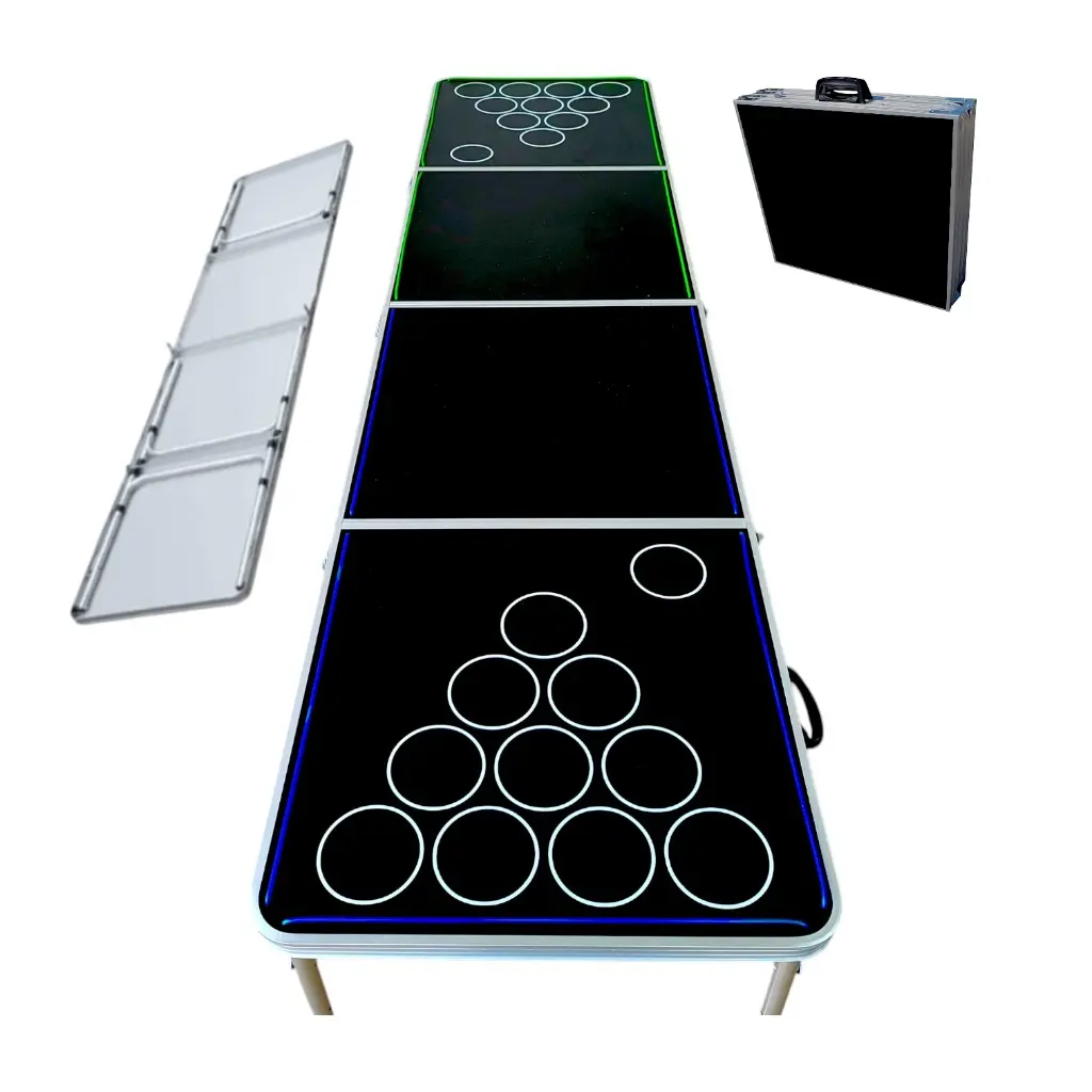 Beer Pong Table | 8ft Aluminium | Black_574